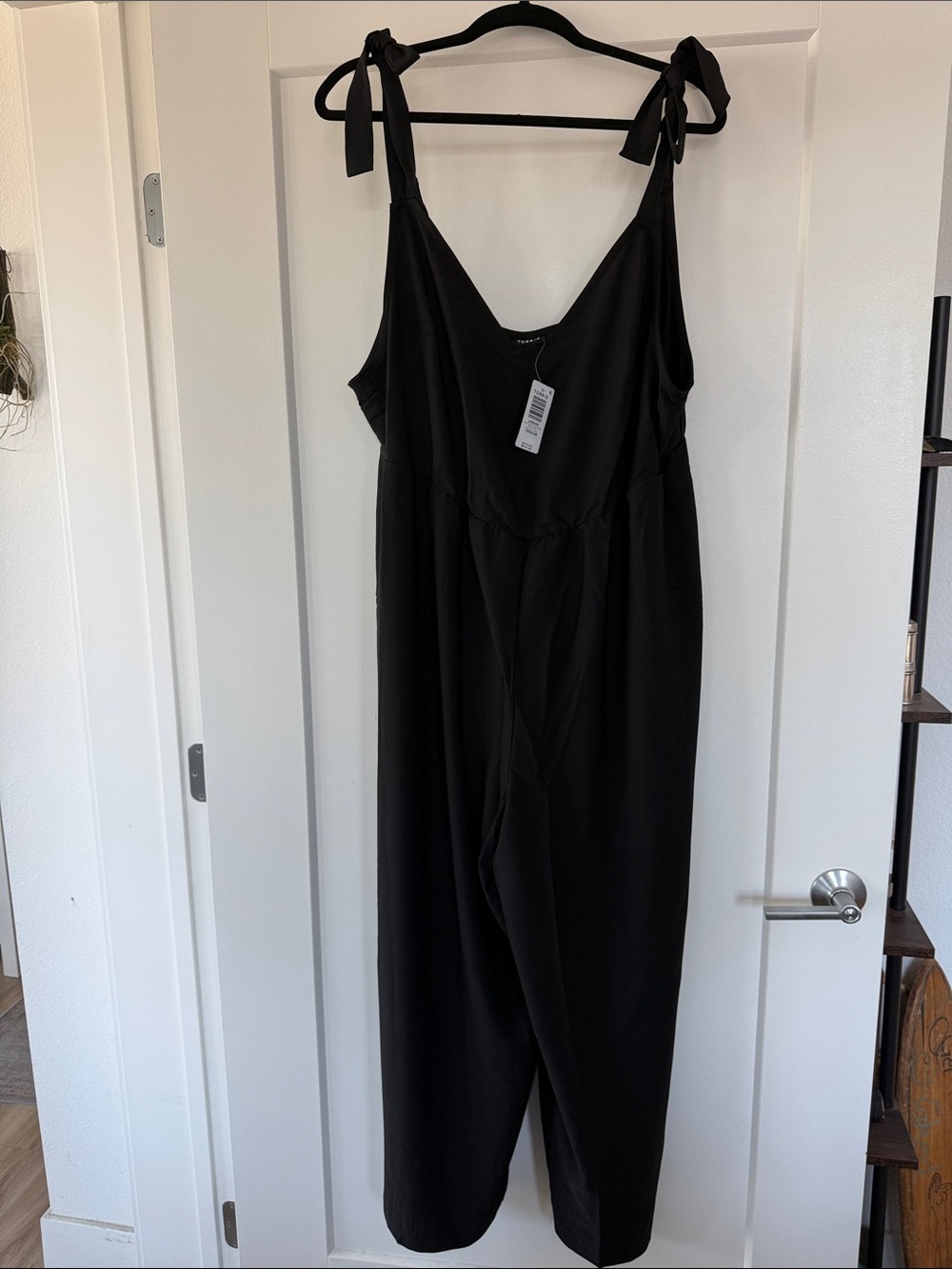 Black Wide-Leg Tie-Shoulder Romper / overall torrid size 1 - Picture 4 of 4